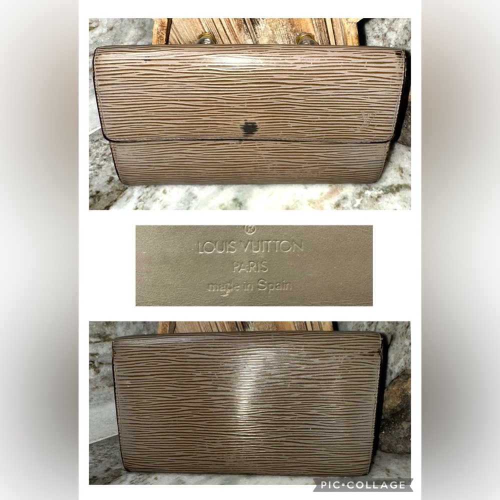 Louis Vuitton Gray EPI Leather Long Wallet